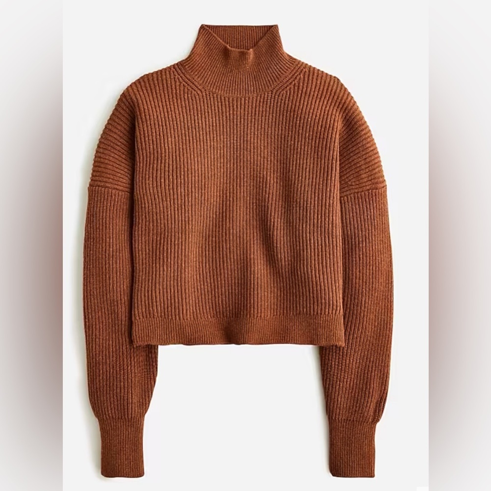 New JCrew Ribbed turtleneck sweater in stretch yarn - Picture 3 of 7
